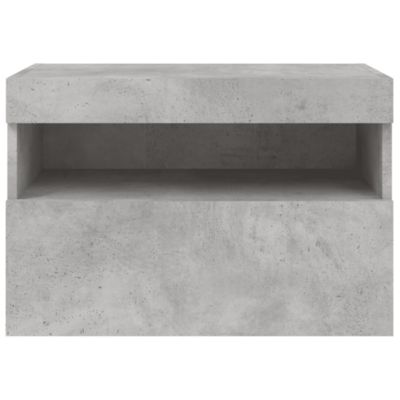 Prolenta Premium -  Meuble TV mural avec lumières LED gris béton 60x30x40 cm
