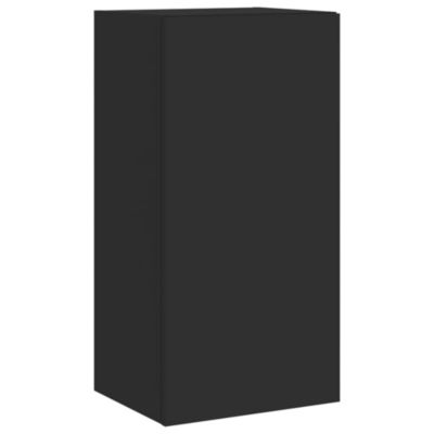 Prolenta Premium -  Meuble TV mural avec lumières LED noir 40,5x35x80 cm