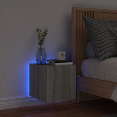 Prolenta Premium -  Meuble TV mural avec lumières LED sonoma gris 30,5x35x30 cm