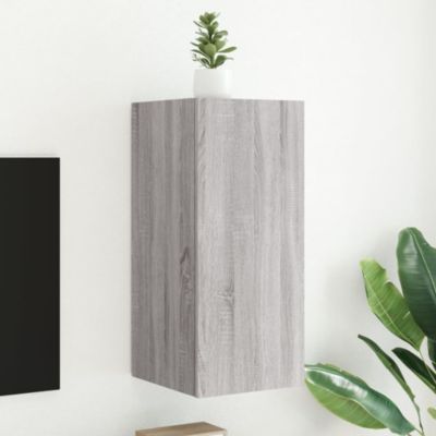 Prolenta Premium -  Meuble TV mural avec lumières LED sonoma gris 30,5x35x70 cm