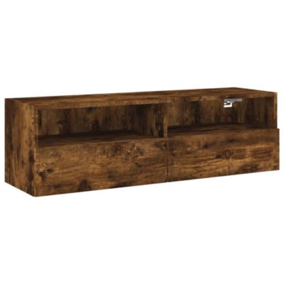 Prolenta Premium -  Meuble TV mural chêne fumé 100x30x30 cm bois d'ingénierie