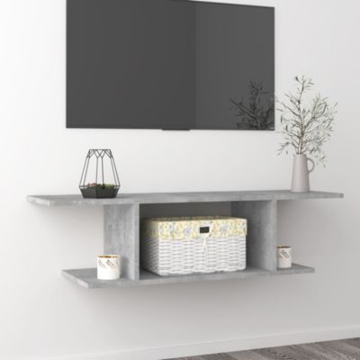 Prolenta Premium -  Meuble TV mural Gris béton 103x30x26,5 cm