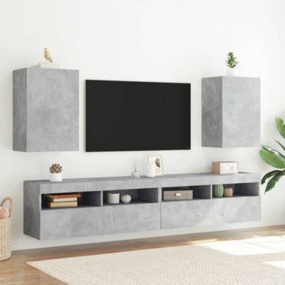 Prolenta Premium -  Meuble TV mural gris béton 40,5x30x60 cm bois d'ingénierie