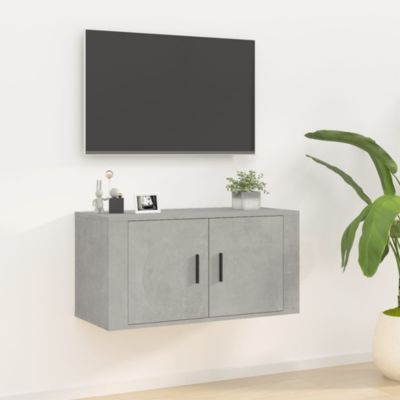 Prolenta Premium -  Meuble TV mural Gris béton 80x34,5x40 cm