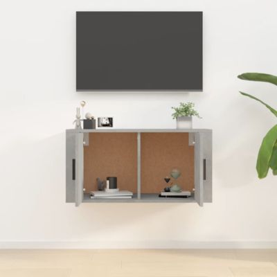 Prolenta Premium -  Meuble TV mural Gris béton 80x34,5x40 cm