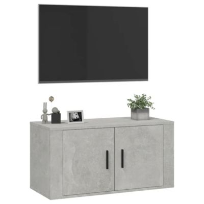 Prolenta Premium -  Meuble TV mural Gris béton 80x34,5x40 cm