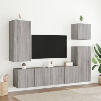 Prolenta Premium -  Meuble TV mural sonoma gris 40,5x30x90 cm bois d'ingénierie