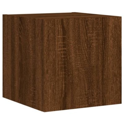 Prolenta Premium -  Meuble TV muraux 4 pcs avec lumières LED chêne marron