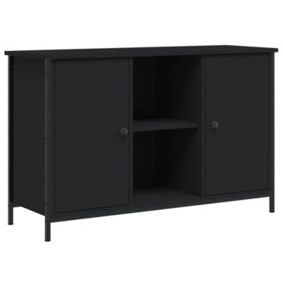 Prolenta Premium -  Meuble TV noir 100x35x65 cm bois d'ingénierie