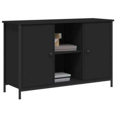 Prolenta Premium -  Meuble TV noir 100x35x65 cm bois d'ingénierie