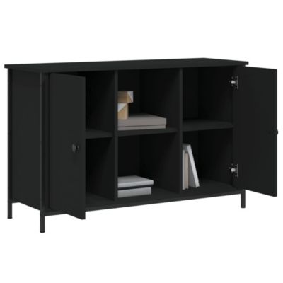 Prolenta Premium -  Meuble TV noir 100x35x65 cm bois d'ingénierie