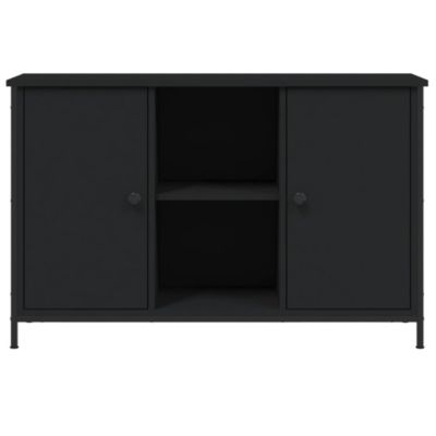 Prolenta Premium -  Meuble TV noir 100x35x65 cm bois d'ingénierie