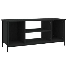Prolenta Premium -  Meuble TV noir 102x35x45 cm bois d'ingénierie