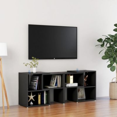 Prolenta Premium -  Meuble TV Noir 104x30x52 cm Bois d'ingénierie