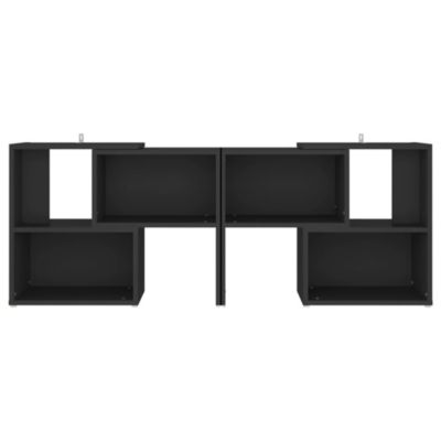 Prolenta Premium -  Meuble TV Noir 104x30x52 cm Bois d'ingénierie