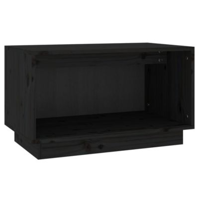 Prolenta Premium -  Meuble TV Noir 60x35x35 cm Bois de pin massif