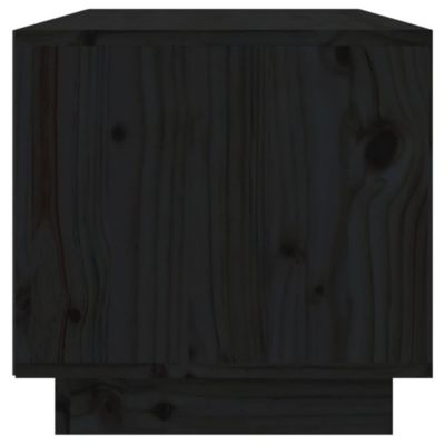 Prolenta Premium -  Meuble TV Noir 60x35x35 cm Bois de pin massif