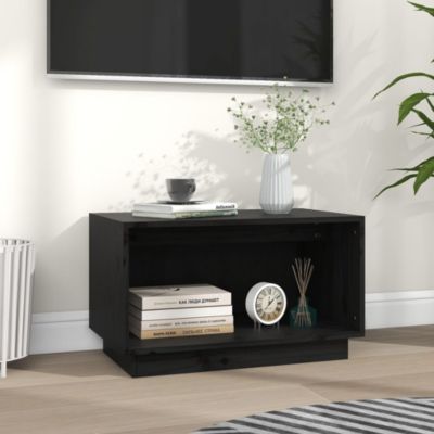 Prolenta Premium -  Meuble TV Noir 60x35x35 cm Bois de pin massif