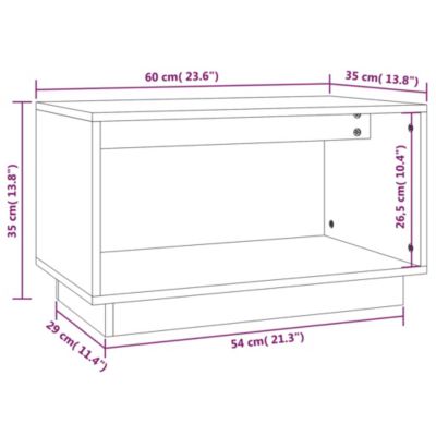 Prolenta Premium -  Meuble TV Noir 60x35x35 cm Bois de pin massif