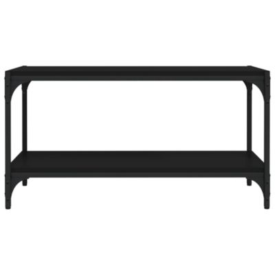 Prolenta Premium -  Meuble TV Noir 80x33x41 cm Bois d'ingénierie et acier