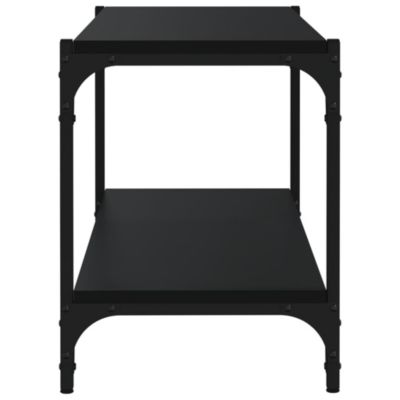 Prolenta Premium -  Meuble TV Noir 80x33x41 cm Bois d'ingénierie et acier