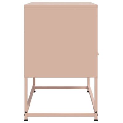 Prolenta Premium -  Meuble TV rose 68x39x60,5 cm acier