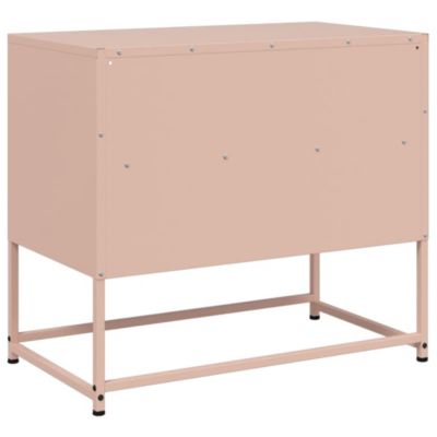 Prolenta Premium -  Meuble TV rose 68x39x60,5 cm acier