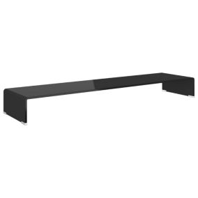 Prolenta Premium -  Meuble TV/support pour moniteur 120x30x13 cm verre noir
