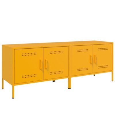 Prolenta Premium -  Meubles TV 2 pcs jaune moutarde 68x39x50,5 cm acier