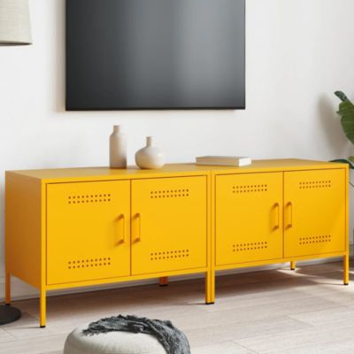 Prolenta Premium -  Meubles TV 2 pcs jaune moutarde 68x39x50,5 cm acier