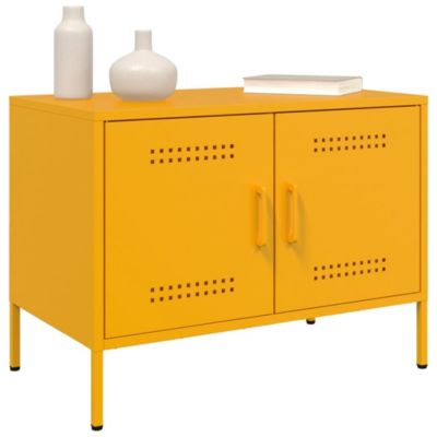 Prolenta Premium -  Meubles TV 2 pcs jaune moutarde 68x39x50,5 cm acier