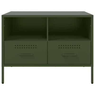 Prolenta Premium -  Meubles TV 2 pcs vert olive 68x39x50,5 cm acier