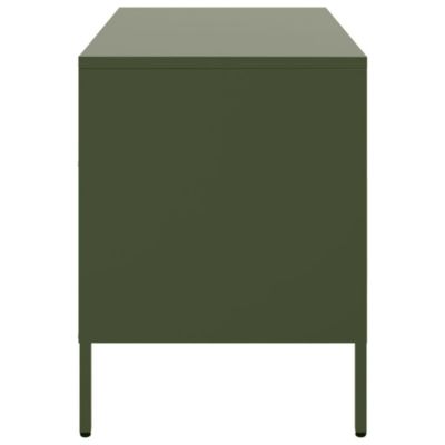 Prolenta Premium -  Meubles TV 2 pcs vert olive 68x39x50,5 cm acier