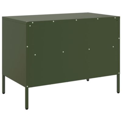 Prolenta Premium -  Meubles TV 2 pcs vert olive 68x39x50,5 cm acier