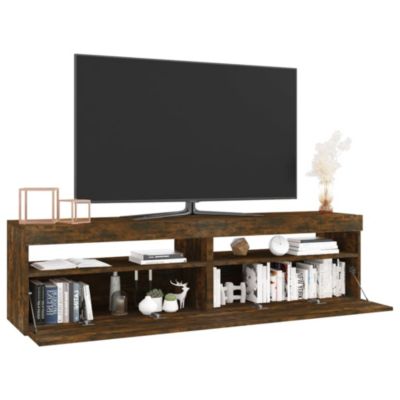 nsmbl d mubls TV avc lumièrs LD 3 pcs Chên fumé