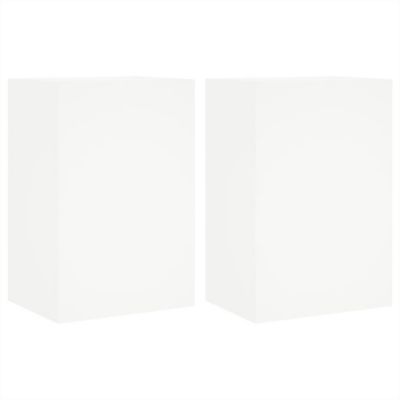 Prolenta Premium -  Meubles TV muraux 2 pcs blanc 40,5x30x60 cm bois d'ingénierie