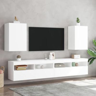 Prolenta Premium -  Meubles TV muraux 2 pcs blanc 40,5x30x60 cm bois d'ingénierie