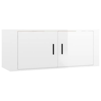 Prolenta Premium -  Meubles TV muraux 2 pcs blanc brillant 100x34,5x40 cm