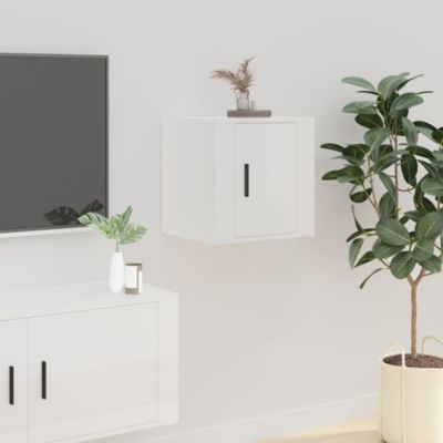 Prolenta Premium -  Meubles TV muraux 2 pcs Blanc brillant 40x34,5x40 cm