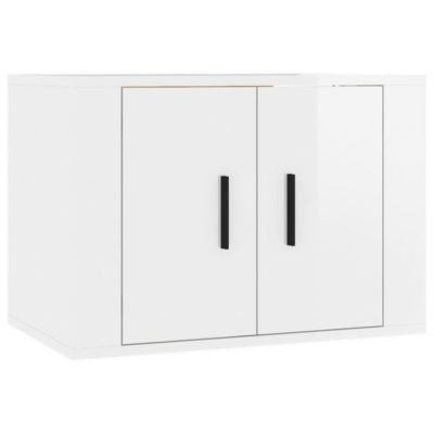 Prolenta Premium -  Meubles TV muraux 2 pcs blanc brillant 57x34,5x40 cm