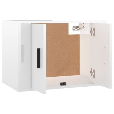 Prolenta Premium -  Meubles TV muraux 2 pcs blanc brillant 57x34,5x40 cm