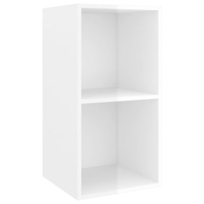 Prolenta Premium -  Meubles TV muraux 2 pcs Blanc brillant Bois d'ingénierie