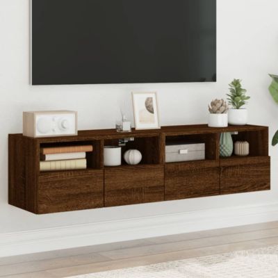 Prolenta Premium -  Meubles TV muraux 2 pcs chêne marron 60x30x30cm bois ingénierie