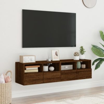 Prolenta Premium -  Meubles TV muraux 2 pcs chêne marron 60x30x30cm bois ingénierie