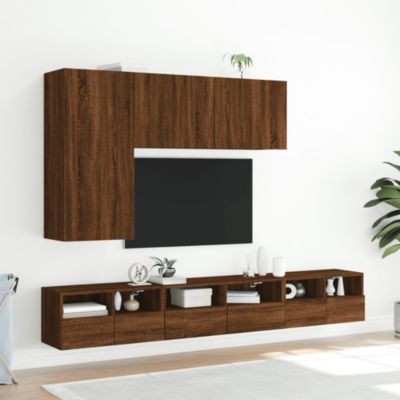Prolenta Premium -  Meubles TV muraux 2 pcs chêne marron 60x30x30cm bois ingénierie