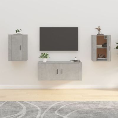 Prolenta Premium -  Meubles TV muraux 2 pcs Gris béton 40x34,5x60 cm