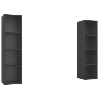 Prolenta Premium -  Meubles TV muraux 2 pcs Gris Bois d'ingénierie