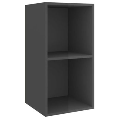 Prolenta Premium -  Meubles TV muraux 2 pcs Gris brillant Bois d'ingénierie