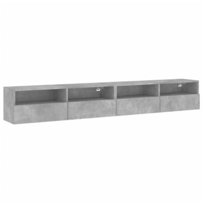 Prolenta Premium -  Meubles TV muraux 2pcs gris béton 100x30x30cm bois d'ingénierie
