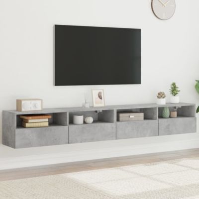 Prolenta Premium -  Meubles TV muraux 2pcs gris béton 100x30x30cm bois d'ingénierie
